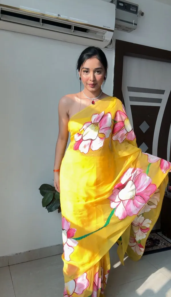 READY_TO_WEAR_YELLOW_FLORAL_PRINTED_TRENDY_1-MINUTE__Tabby_Organza_SAREE