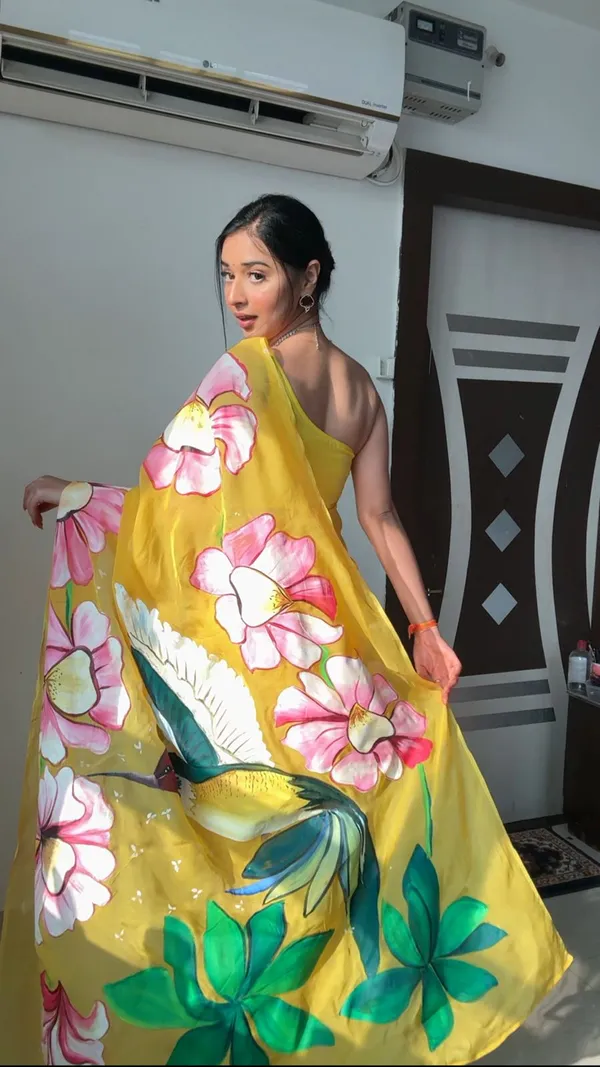 READY_TO_WEAR_YELLOW_FLORAL_PRINTED_TRENDY_1-MINUTE__Tabby_Organza_SAREE