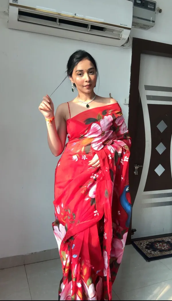 READY_TO_WEAR__RED_FLORAL_PRINTED_TRENDY_1-MINUTE_GEORGETTE_SAREE