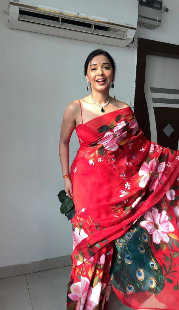 READY_TO_WEAR__RED_FLORAL_PRINTED_TRENDY_1-MINUTE_GEORGETTE_SAREE