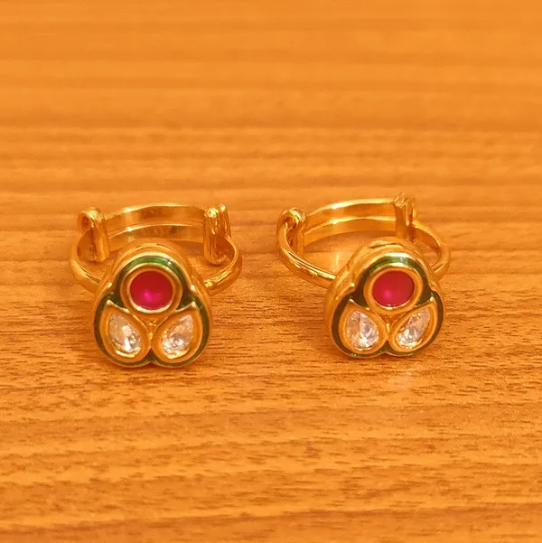 Kundan toe rings online store