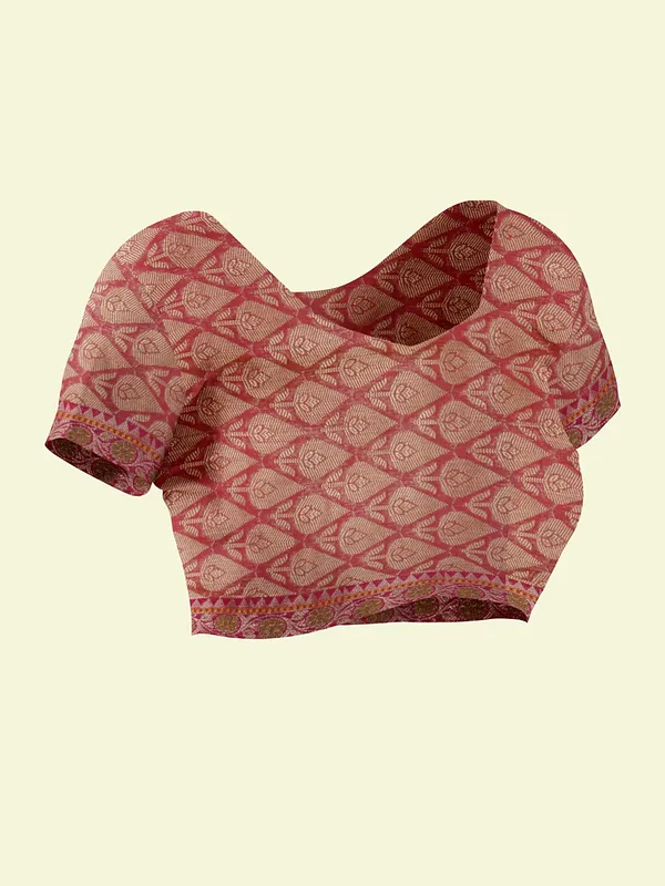Beige_Cotton_Blend_Banarasi_Sarees_For_Women