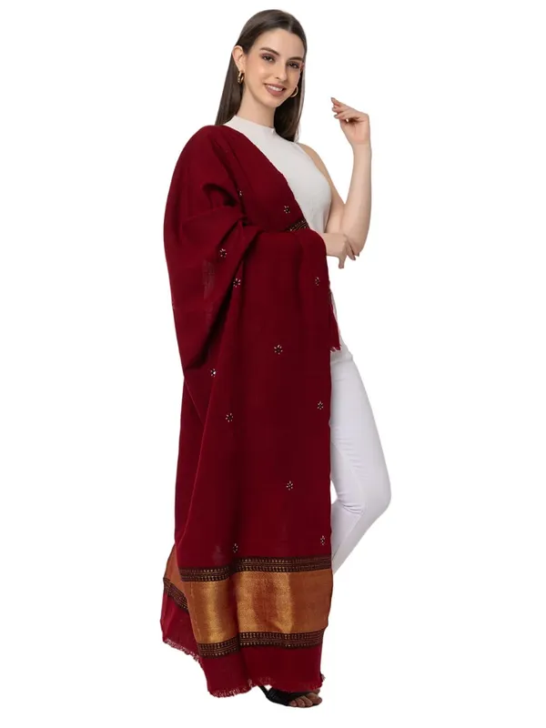 Maroon_Premium_Perennial_Shawl_For_Women_&_Girls