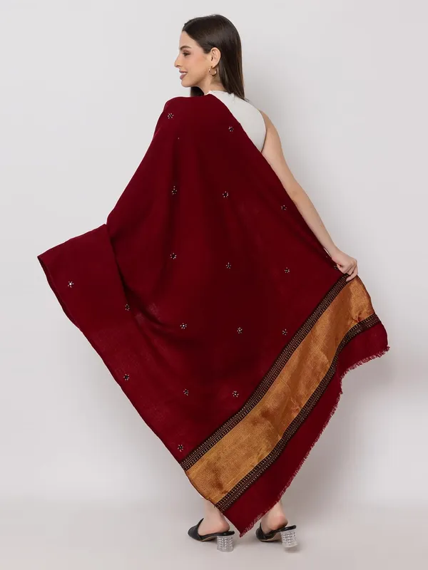 Maroon_Premium_Perennial_Shawl_For_Women_&_Girls
