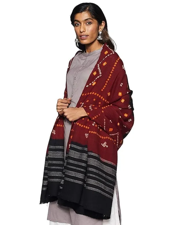 Black_&_Maroon_Premium_Shawl_For_Women_&_Girls