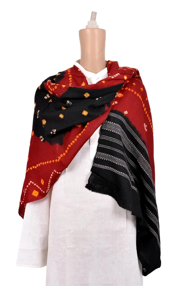 Black_&_Maroon_Premium_Shawl_For_Women_&_Girls