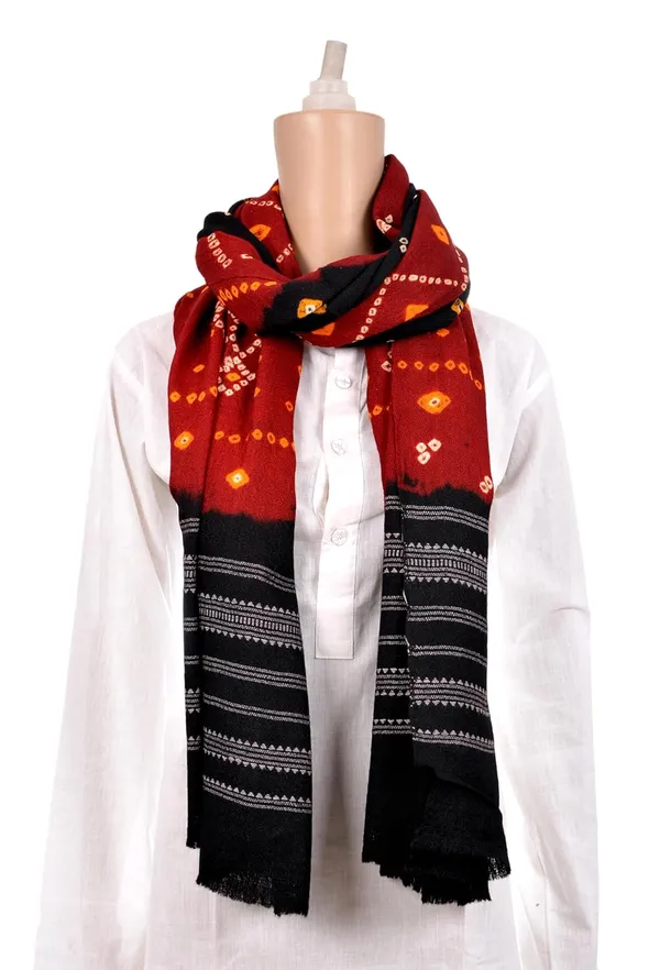 Black_&_Maroon_Premium_Shawl_For_Women_&_Girls