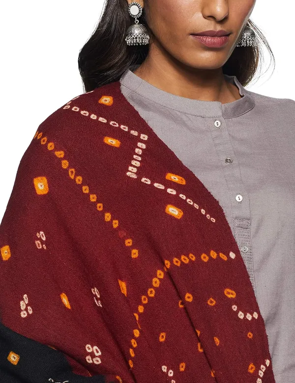 Black_&_Maroon_Premium_Shawl_For_Women_&_Girls