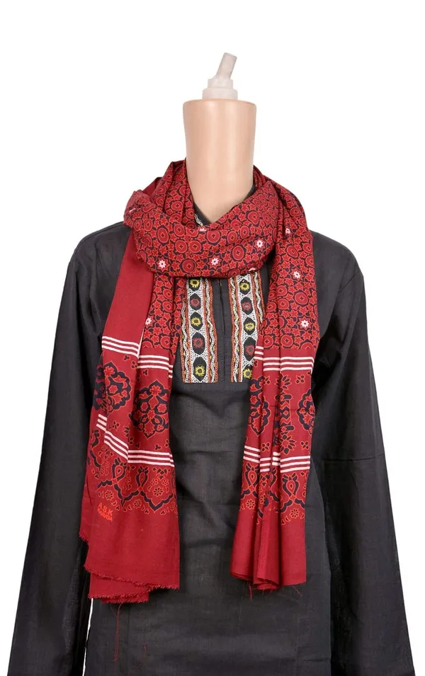 Red_Premium_Shawl_For_Women_&_Girls