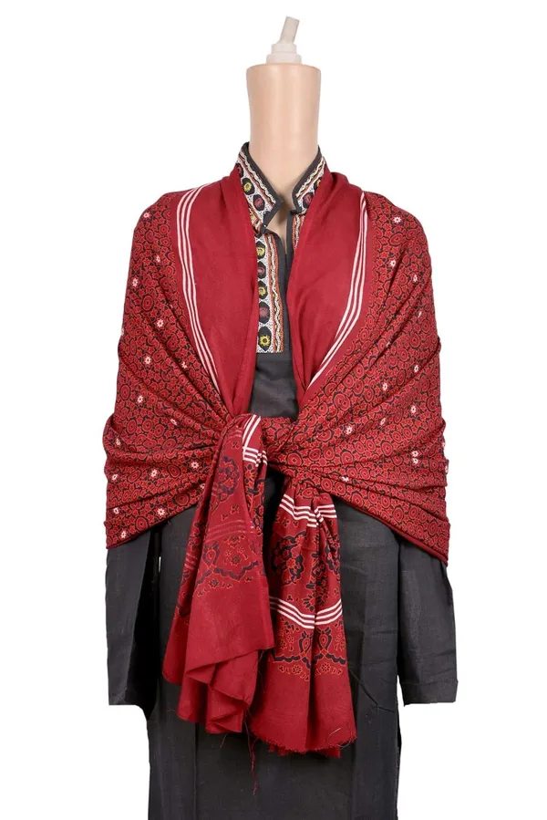 Red_Premium_Shawl_For_Women_&_Girls