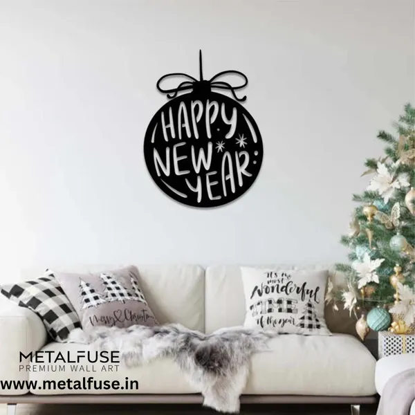 Wooden_Wall_Art_for_Home_Decoration__|_Happy_New_Year_Ornament__|_Black