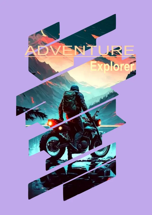 TOFFTEES_Premium_French_Terry_Fabric__(220_GSM)_Lavender_Oversized_Adventure_Explorer_Half_Sleeves_T-shirt