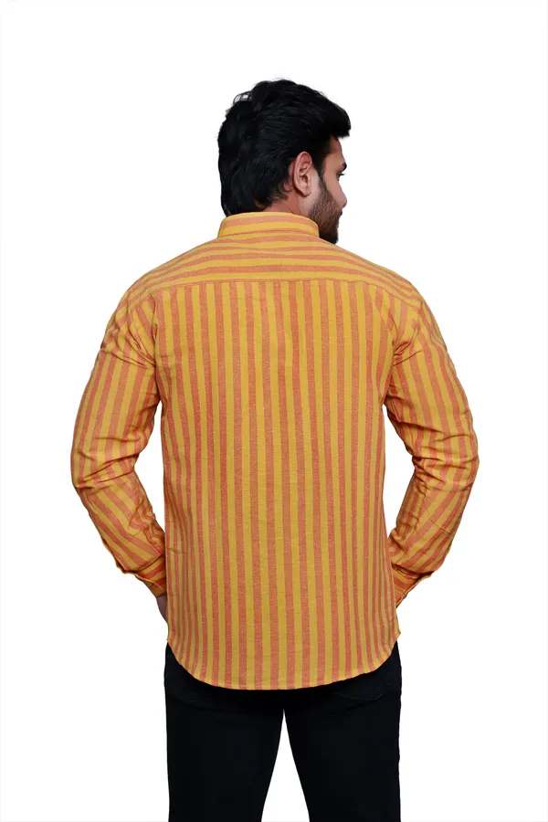 Yellow_Cotton_Blend_Full_Sleeve_Striped_Mens_Shirt