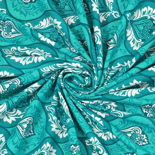 Rajasthani_Print_Cotton_Double_Bedsheet_with_2_Pillow_Covers__(Pack_of_1,_Sea_Green_)