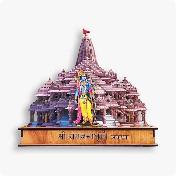 3_pcs_COMBO_of:_Ram_janmbhoomi__Mandir_Ayodhya_multi_layer_model_+_Ram_lalla_idol_murti_+_freege_Magnet