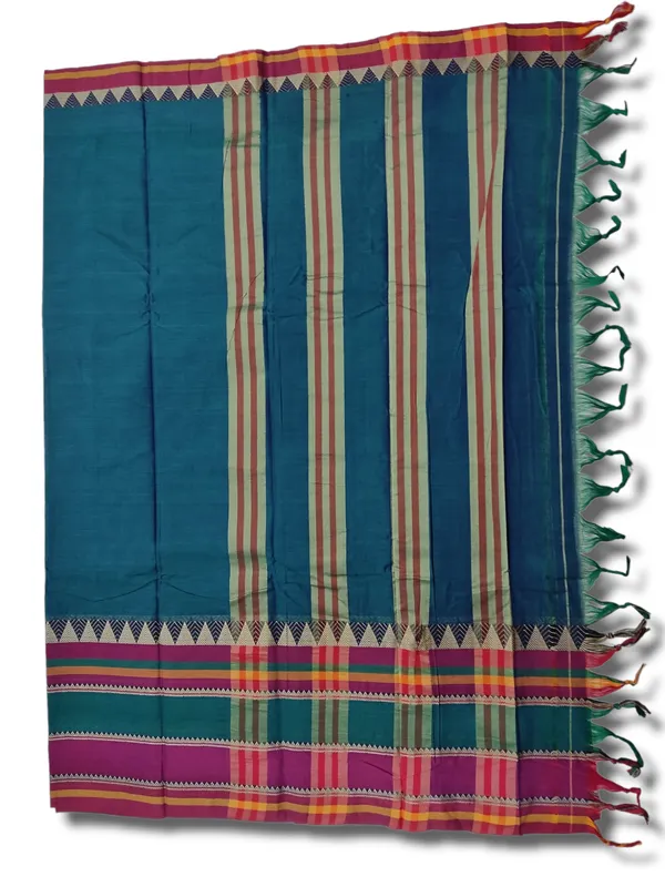 Rama_Color_Rangoli_Border_Narayanpet_Pure_Handloom_Cotton_Sarees_with_Running_blouse_piece