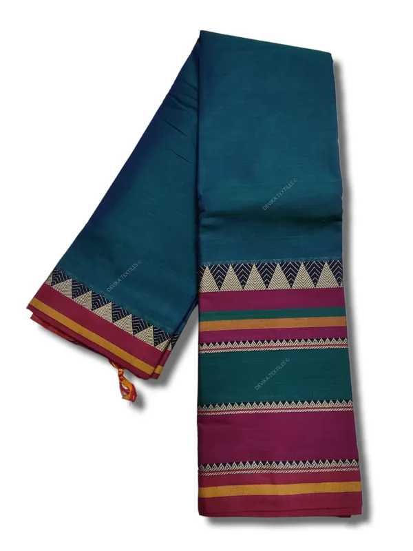 Rama_Color_Rangoli_Border_Narayanpet_Pure_Handloom_Cotton_Sarees_with_Running_blouse_piece