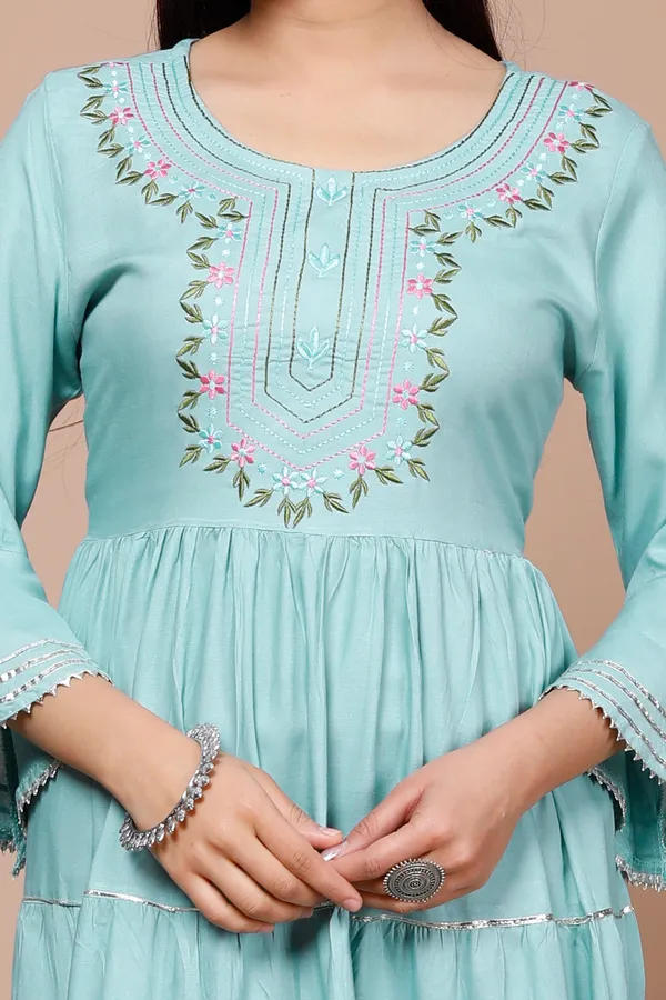 Rama_Green_Colour_Full_Flared_Anarkali_Kurta_with_Embriodery_and_Gota_Detaling