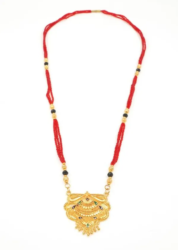 Gold_Designer_Red_And_Black_Crystal_Handmade_Long_Mangalsutra_For_Women