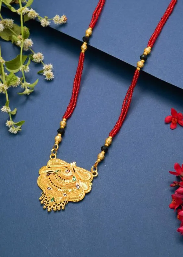 Gold_Designer_Red_And_Black_Crystal_Handmade_Long_Mangalsutra_For_Women
