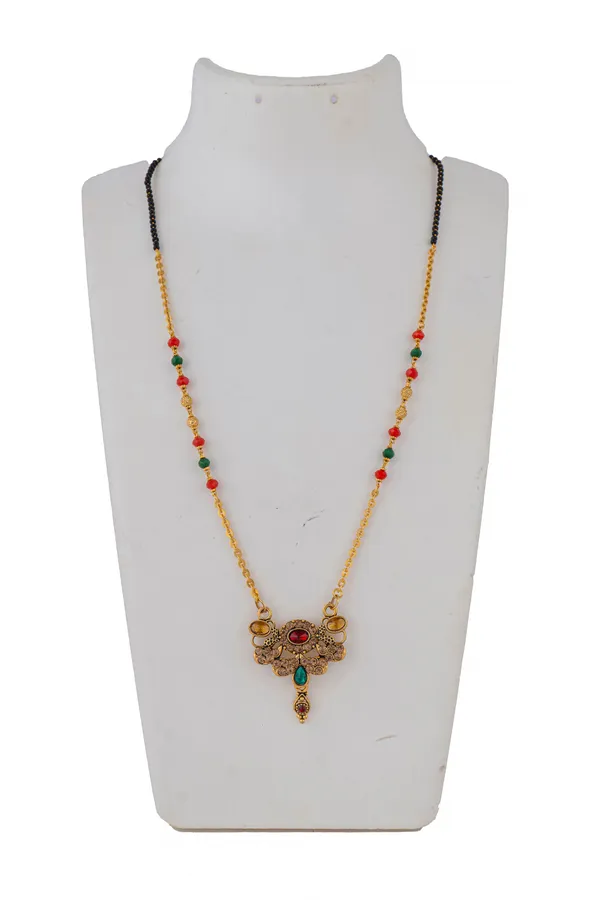 Gold_Glamorous_22K_Gold_Plated_Mangalsutra_&_Girls_For_Women