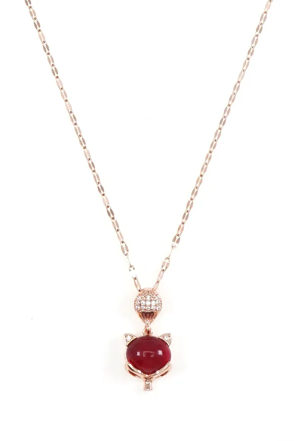Gold_Charming_Stainless_Steel_Flower_Rose_Gold_Plated_Necklace_Chain_For_Women