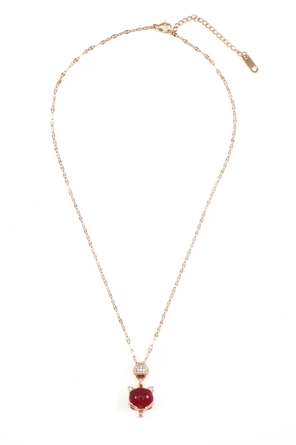 Gold_Charming_Stainless_Steel_Flower_Rose_Gold_Plated_Necklace_Chain_For_Women