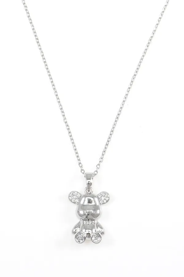 Gold_Charming_Silver_Plated_Teddy_Doll_Shape_Necklace_And_For_Women