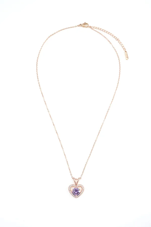 Gold_Rose_Gold_Heart_Necklace_Chain_Pendant_For_Women