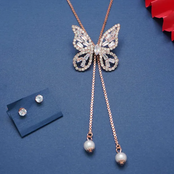 Gold_Designer_And_Stylish_Butterfly_Shape_Ad_Diamond_Studs_Trendy_Necklace_For_Women