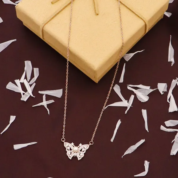 Gold_Enchanting_Rose_Gold_Plated_Zircon_Studs_Pendant_For_Women