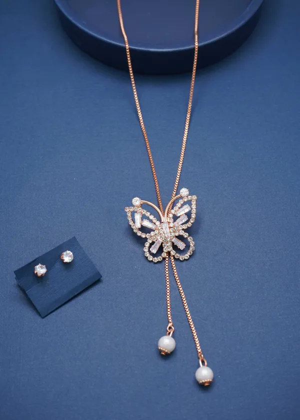 Gold_Designer_Butterfly_Shape_Ad_Diamond_Studs_Trendy_Necklace_For_Women