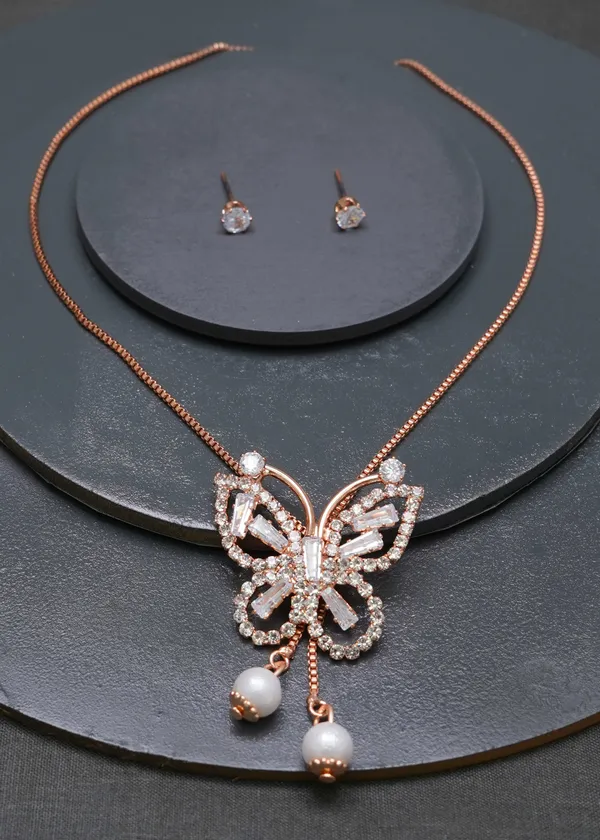 Gold_Designer_Butterfly_Shape_Ad_Diamond_Studs_Trendy_Necklace_For_Women