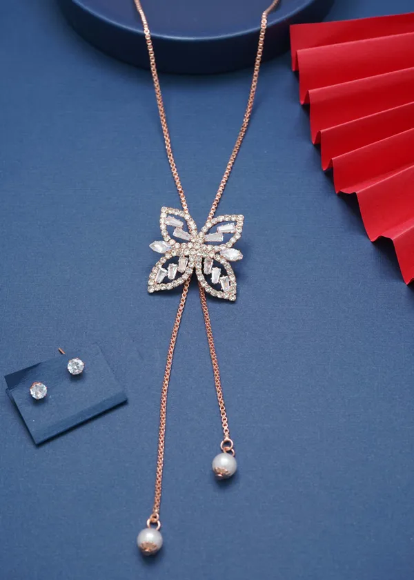 Gold_Butterfly_Shape_Ad_Diamond_Studs_Trendy_Necklace_For_Women