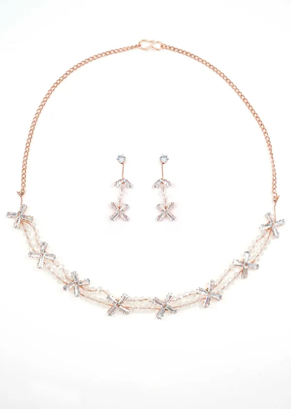 Gold_Charming_Crystal_And_Ad_Diamond_Stone_Studs_Rose_Gold_Necklace_Set_For_Women
