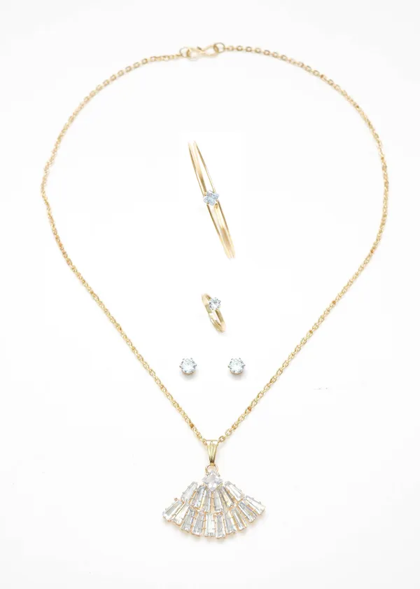 Gold_Luxurious_22K_Gold_Plated_Zircon_Studs_Necklace_Set_For_Women
