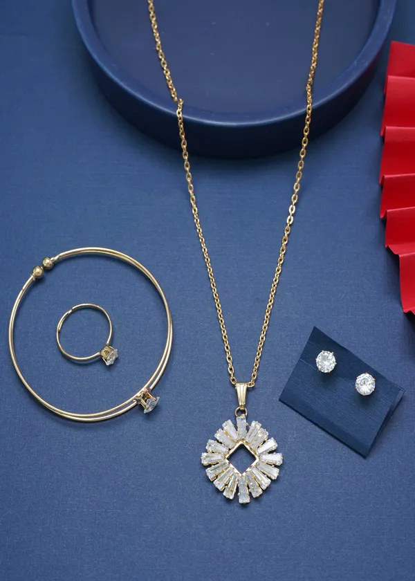 Gold_22K_Plated_Zircon_Studs_Pendant_Necklace_For_Women