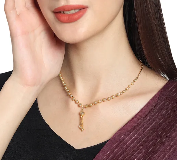 Gold_Golden_Bead_Studs_Designer_Mangalsutra__For_Women