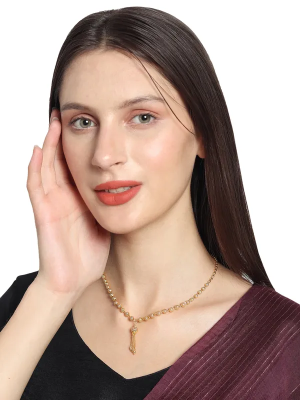 Gold_Golden_Bead_Studs_Designer_Mangalsutra__For_Women