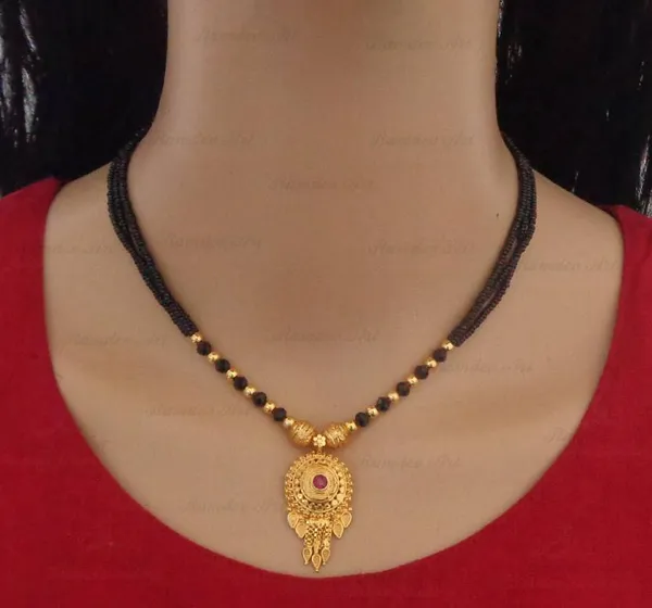 Gold_Handmade_Trendy_Mangalsutra__|_22_K_Gold_Plated