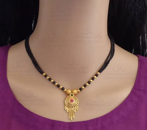 Gold_Handmade_Trendy_Mangalsutra__|_22_K_Gold_Plated