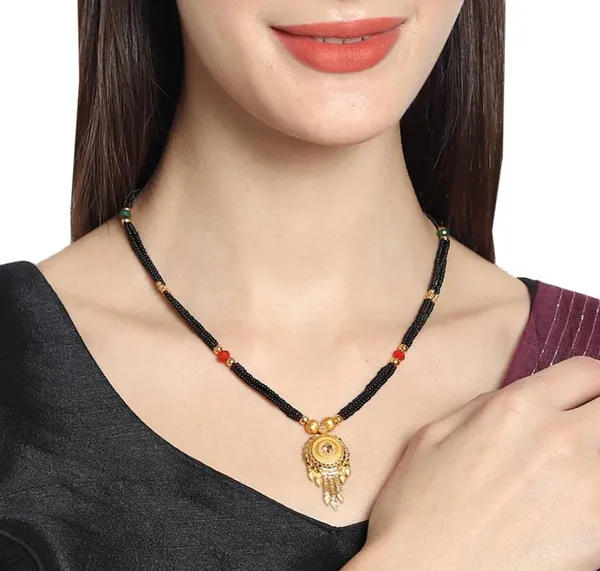 Gold_Handmade_Crafted_Designer_Gold_Plated_Mangalsutra_For_Women