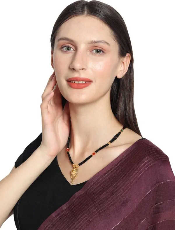 Gold_Handmade_Crafted_Designer_Gold_Plated_Mangalsutra_For_Women