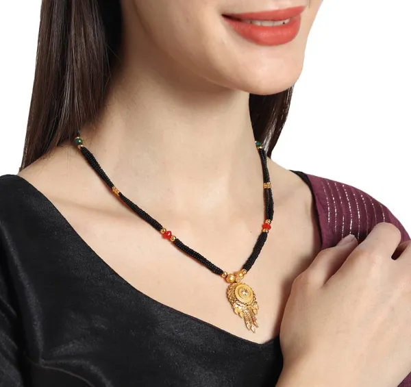 Gold_Handmade_Crafted_Designer_Gold_Plated_Mangalsutra_For_Women
