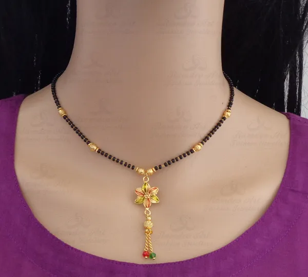 Gold_Daily_Wear_22K_Gold_Plated_Flower_Mangalsutra_For_Women