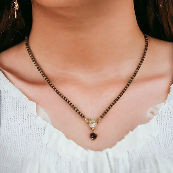 Gold_Simple_Dimond_Gold_Plated__Mangalsutra_For_Women