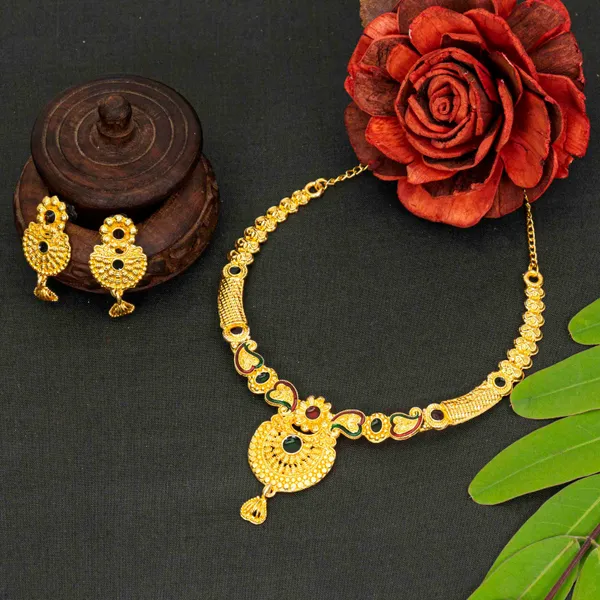 Gold_Incredible_Gold_Plated_Necklace_Set_For_Women