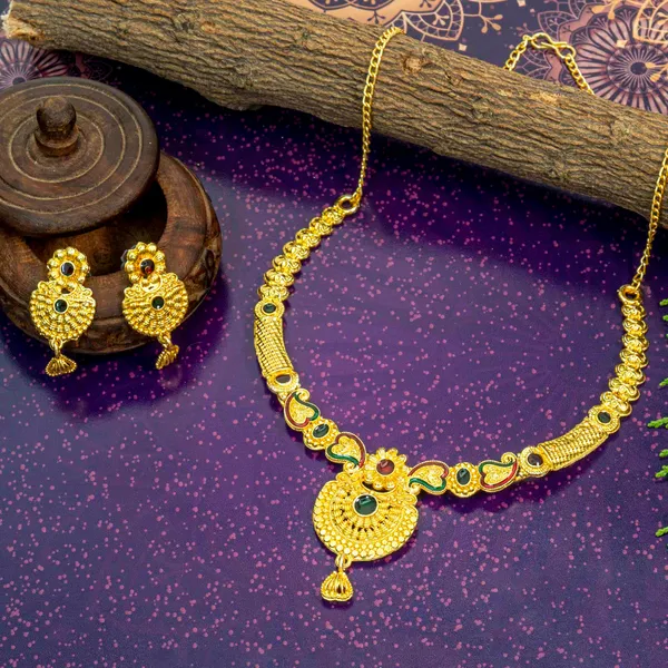 Gold_Incredible_Gold_Plated_Necklace_Set_For_Women