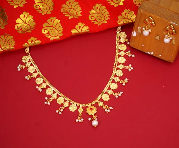 Gold_Designer_And_Stylish_Gold_Plated_Necklace_Set_With_Earrings_For_Women
