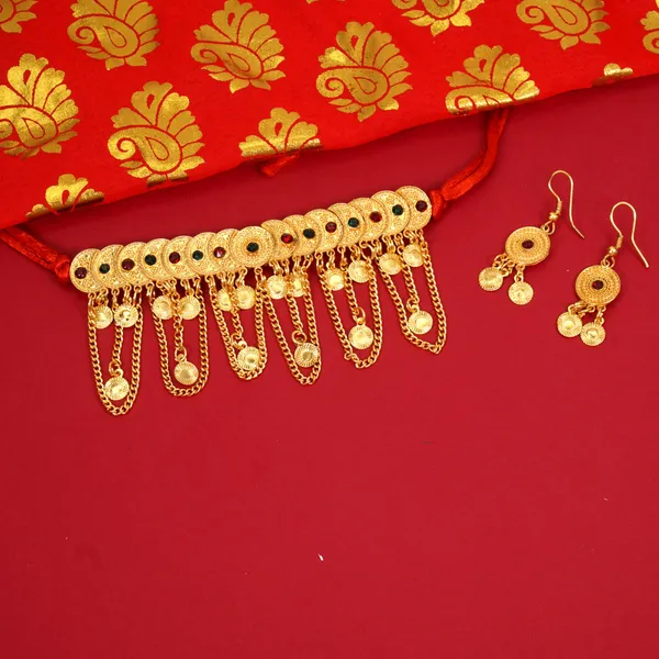 Gold_Designer_And_Stylish_Gold_Plated_Necklace_Chain_Set_For_Women